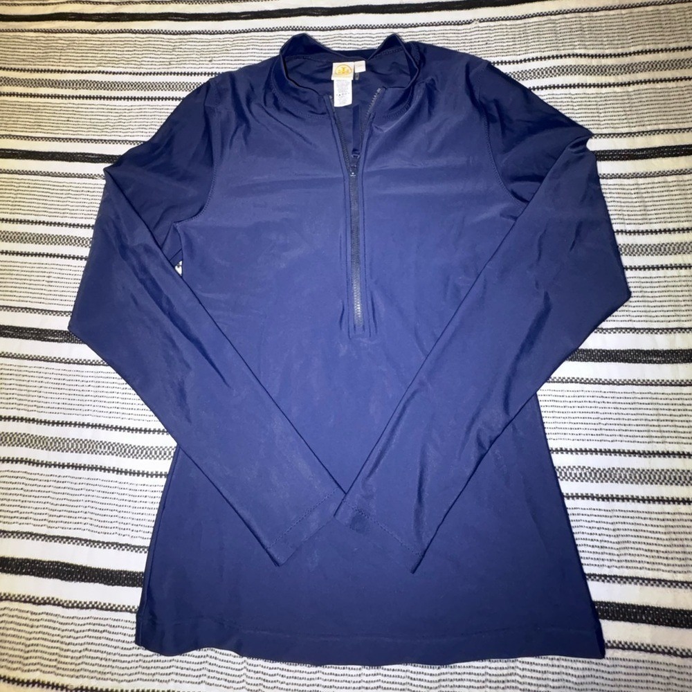 Tory Burch Sport‎ Quarter Zip Pullover Womens Small Petite Athleisure